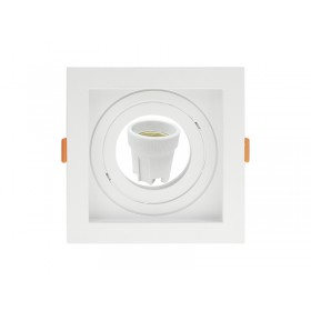 Spot Embutir Quadrado Conecta 1 Lâmpada PAR30 Branco - Taschibra