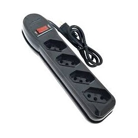 Filtro de Linha 4 Tomadas 2P+T Preto - Megatron