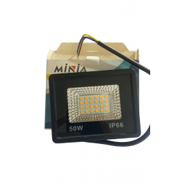 Refletor LED 50W 6500k Bivolt Externo Preto Aure Led ou Similar