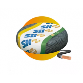 Cabo Flexível 750V 6mm² Preto Rolo com 100m - SIL