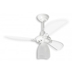 Ventilador de Teto Loren Sid Diplomata Lumi M3 Branco/Transparente