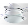 Ventilador de Teto Loren Sid Aristocrata Residence Branco/Transparente