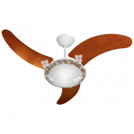 Ventilador de Teto Venti-Delta Ventus 127V Branco/Mogno
