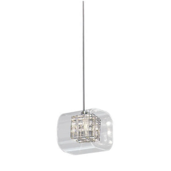 Pendente Newline Cube 185 Vidro Transparente