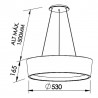 Pendente Newline Circle SN10155 Branco/Cobre