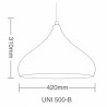 Pendente Taschibra UNI 500B Preto