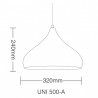 Pendente Taschibra UNI 500A Preto