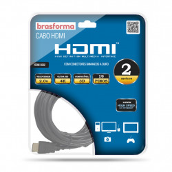 Cabo HDMI de Alta Definição 2.0 com 2m
