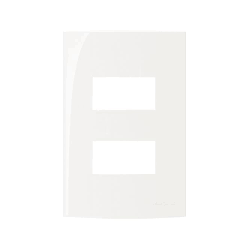 Placa de 2 Posto 4X2 Sem Suporte Sleek Branco - MarGirius