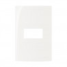 Placa De 1 Posto 4X2 Sem Suporte -Branco - Linha Sleek MarGirius