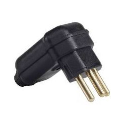 Plug Macho 2P+T  10A Pld10-3 Preto - Margirius