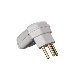 Plug Macho 2P+T  10A Gigante Pld10-3 Branco - Margirius