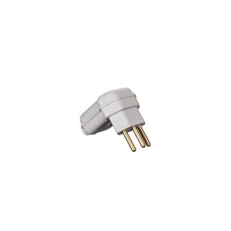 Plug Macho 2P+T  10A Gigante Pld10-3 Branco - Margirius