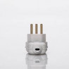 Plug Macho 2P+T  10A Gigante Pld10-3 Branco - Margirius