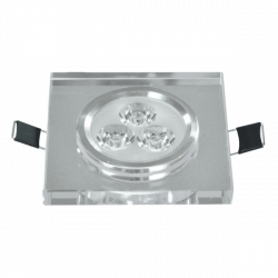 Spot Embutir LED 3w Quadrado Vidro 6500K - MBLED