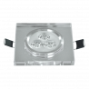 Spot Embutir LED 3w Quadrado Vidro 6500K - MBLED