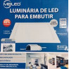 Luminária Embutir 18W Quadrado LED 6500K - MBLED