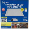 Luminária Embutir 24W Quadrado LED 3000K - MBLED