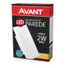 Balizador parede 2x4 Led 2w 3000k - Avant