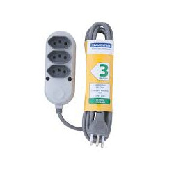 Extensão Múltipla 3 Tomadas 2P+T Cabo De 3m - Tramontina