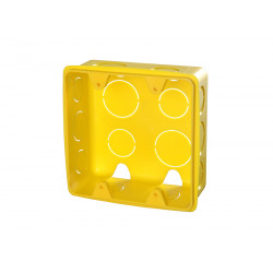Caixa De PVC 4 X 4 Amarela - KRONA