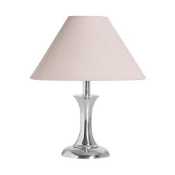 Abajur Stone Cúpula Tecido Branco 292 - A.R DECORAÇÕES