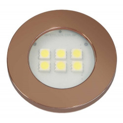Luminária Pontual Circular Cobre - 6 Super LED 3000K - E315.CO - ARTETÍLICA