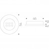 Luminária Pontual Circular Branco - 6 Super LED 6000K - E515.B - ARTETÍLICA