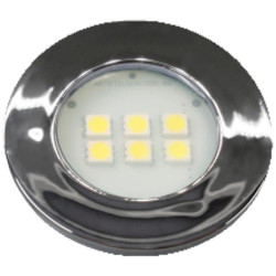 Luminária Pontual Circular Cromado - 6 Super LED 6000K - E515.C - ARTETÍLICA