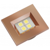 Luminária Pontual Retangular 4 LED 3000K E314.CO Cobre - ARTETÍLICA