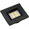 Luminária Pontual Retangular 4 LED 6000K E514.P Preto - ARTETÍLICA