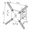 Suporte para TV LCD Articulado 10A55P  SBRLB130B - BRASFORMA