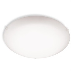 Plafon 30cm 2 Lâmpada Branco Cromado - BRONZEARTE