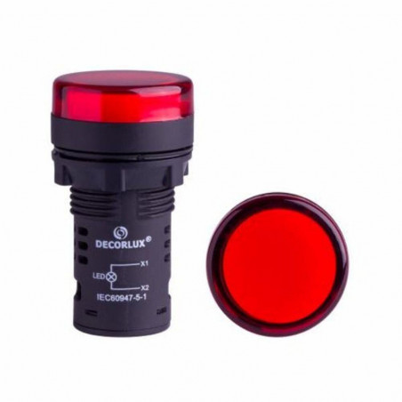 Sinaleiro LED 110V Vermelho - DECORLUX