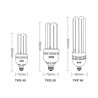 Lâmpada Fluorescente 3U Taschibra 59W 220V