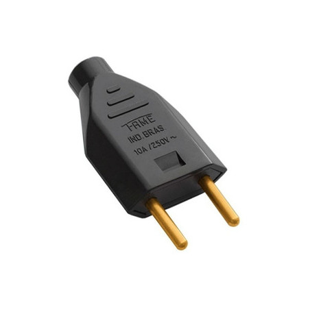 Plug Macho 2P 10A 2140 Preto - FAME