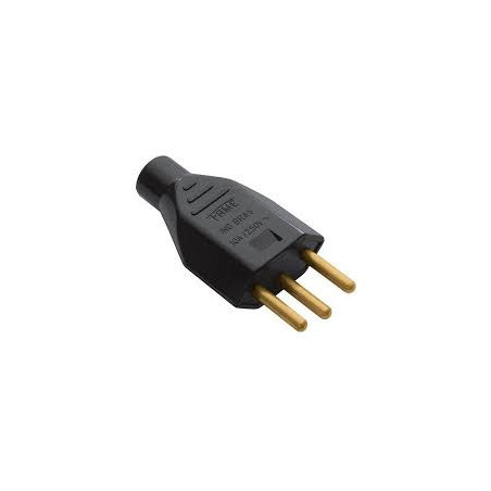 Plug Macho 2P+T 10A 2142 Preto - FAME