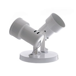 Spot para 2 Lâmpada Rim Alumínio Aro Branco 5220 - INOVE