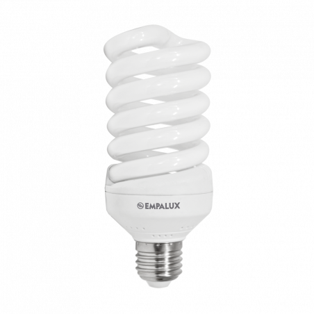 Lâmpada Fluorescente Espiral Empalux 25W 127V Branco Quente