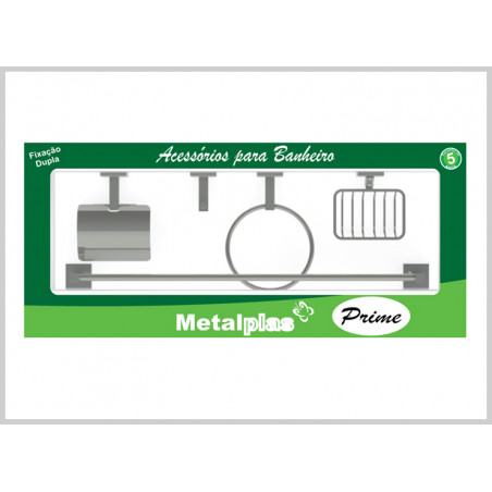 Kit Banheiro Prime 5 Peças - Metalplas