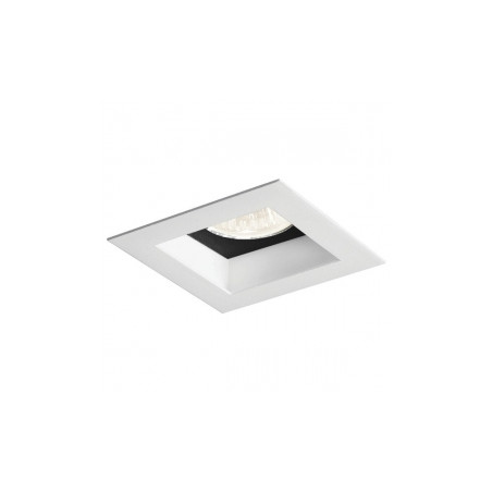 Spot Embutir LED Quadrado Recuado 5W 2700K Preto/Branco DL1