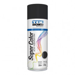 Tinta Spray Preto Fosco Alta Temperatura 350ML - TEKBOND