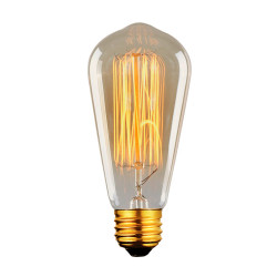 Lâmpada Filamento de Carbono ST64 Starlux 40W 220V