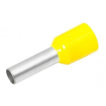 Terminal Isolador Tubular 6mm Amarelo