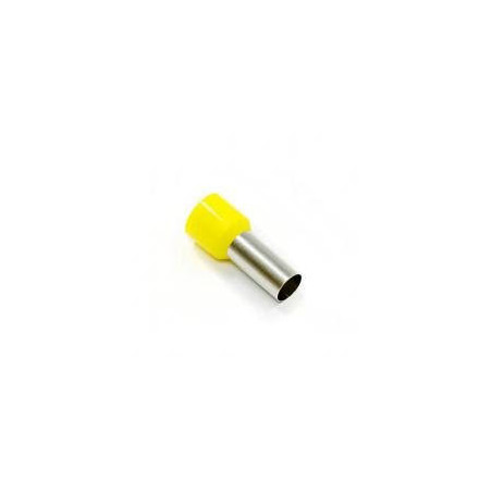 Terminal Isolado Tubular 25mm-22 Longo Amarelo