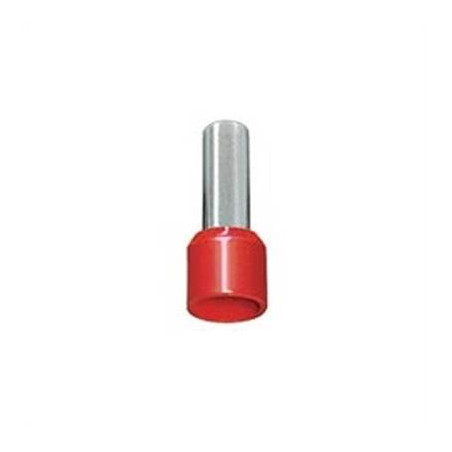 Terminal Isolador Tubular 35mm-18 Curto Vermelho