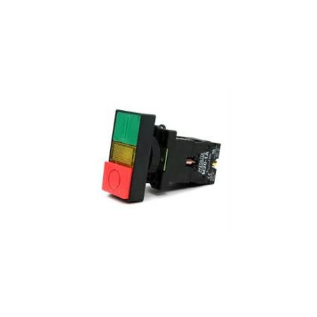 Botão Comando Duplo com LED 1NA+1NF Verde/ Vermelho - Metaltex ou Similar