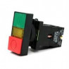 Botão Comando Duplo com LED 1NA+1NF Verde/ Vermelho - Metaltex ou Similar