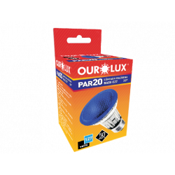 Lâmpada Halógena PAR20 Ourolux 50W 127V Azul
