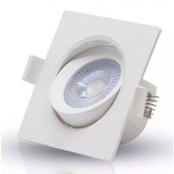 Spot Embutir LED Quadrado 7W ABS 6500K - Philbra